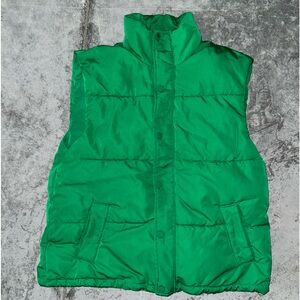 Kelly Green Puffer Vest